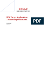 UPK 12.1 Target Applications Technical Specifications
