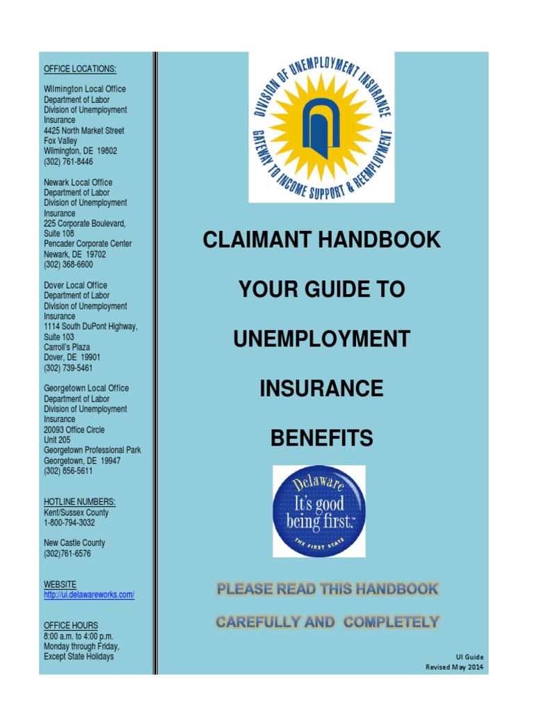 Delaware Unemployment Guide for Claimants 2014 Unemployment Benefits Identity Document