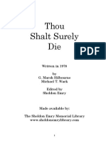 Thou Shalt Surely Die - G Marsh Hilbourne