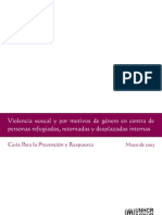 Violencia sexual-guía para prevención y respuestas 2003