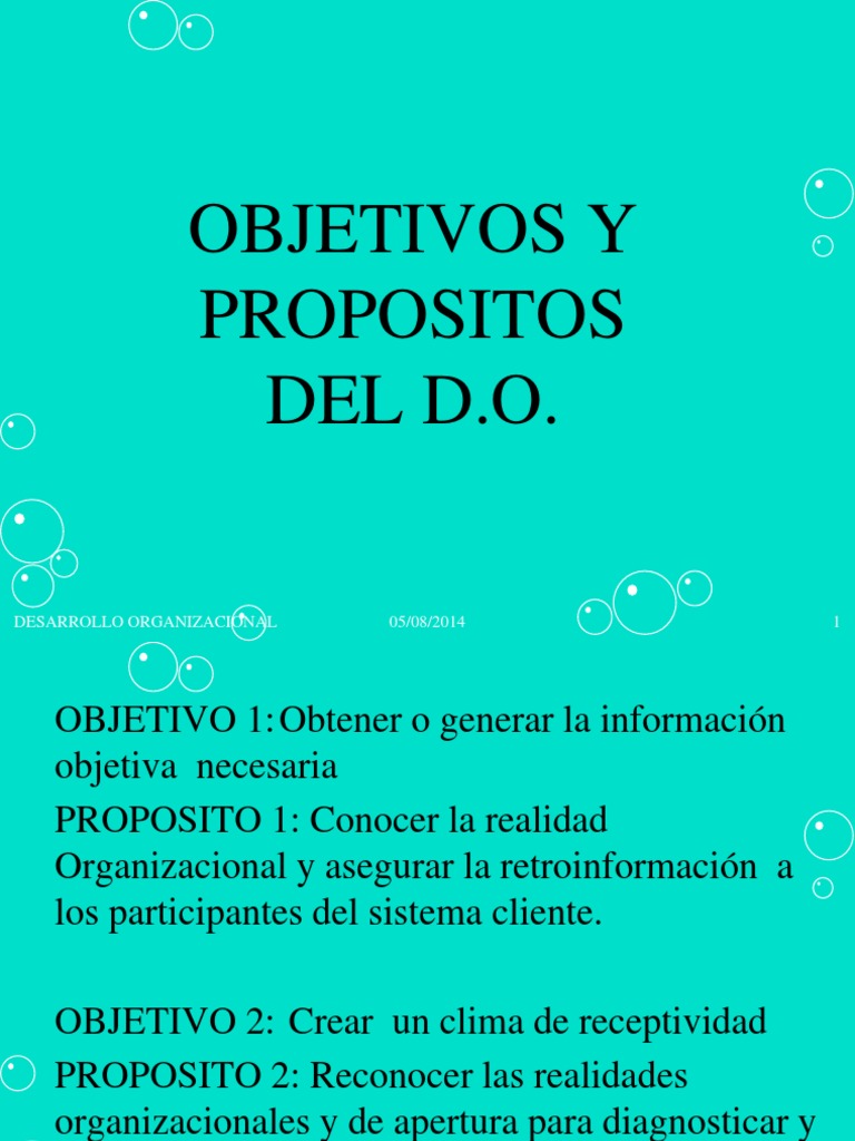 Objetivos Del Do | PDF | Desarrollo organizacional | Comportamiento