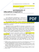 Éducation Permanente Et Coopérative