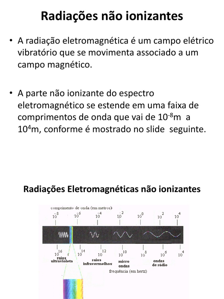 Radiações Não Ionizantes e Seus Efeitos | PDF | Radiação ...