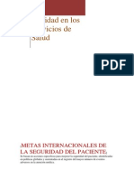 Metas Internacionales de Seguridad Del Paciente