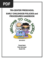 Preschool Early Childhood Policies and Procedures Handbook 2014-2015