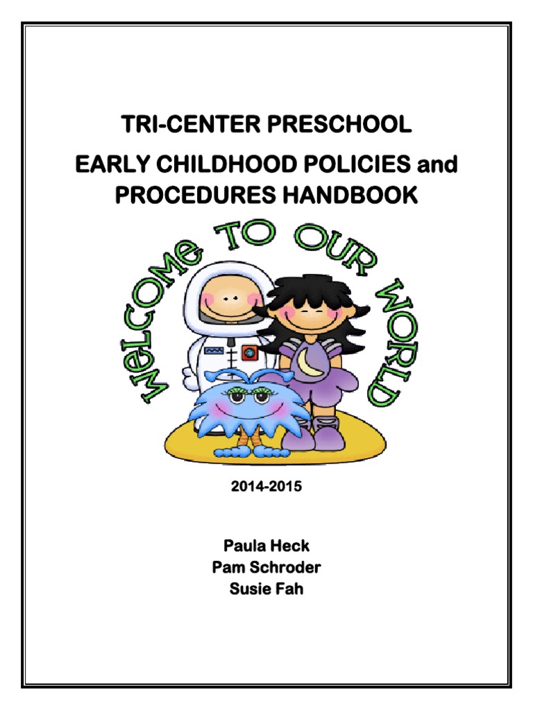 Tri-Center Preschool Policies Handbook | PDF | Preschool ...