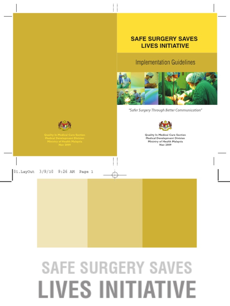 Guidelines Safe Surgery Patient Safety Surgery