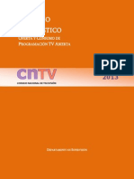 Anuario Estadistico de Oferta y Consumo de TV Abierta 2013 Version Final
