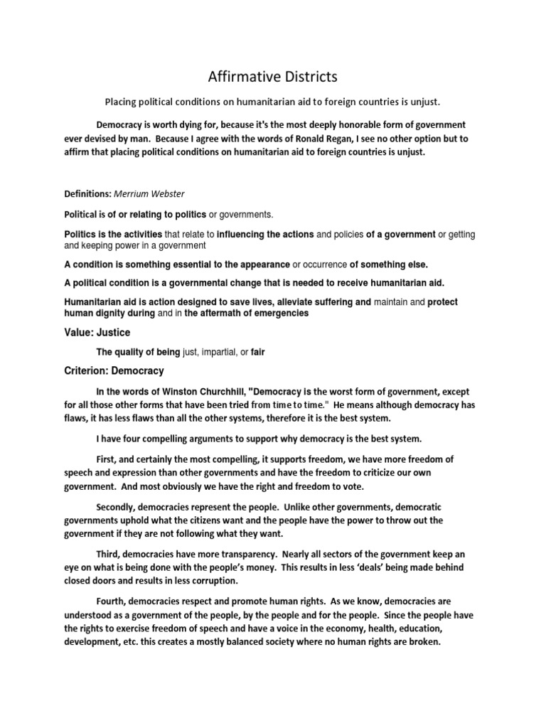 Lincoln Douglas Case Example Democracy Aids