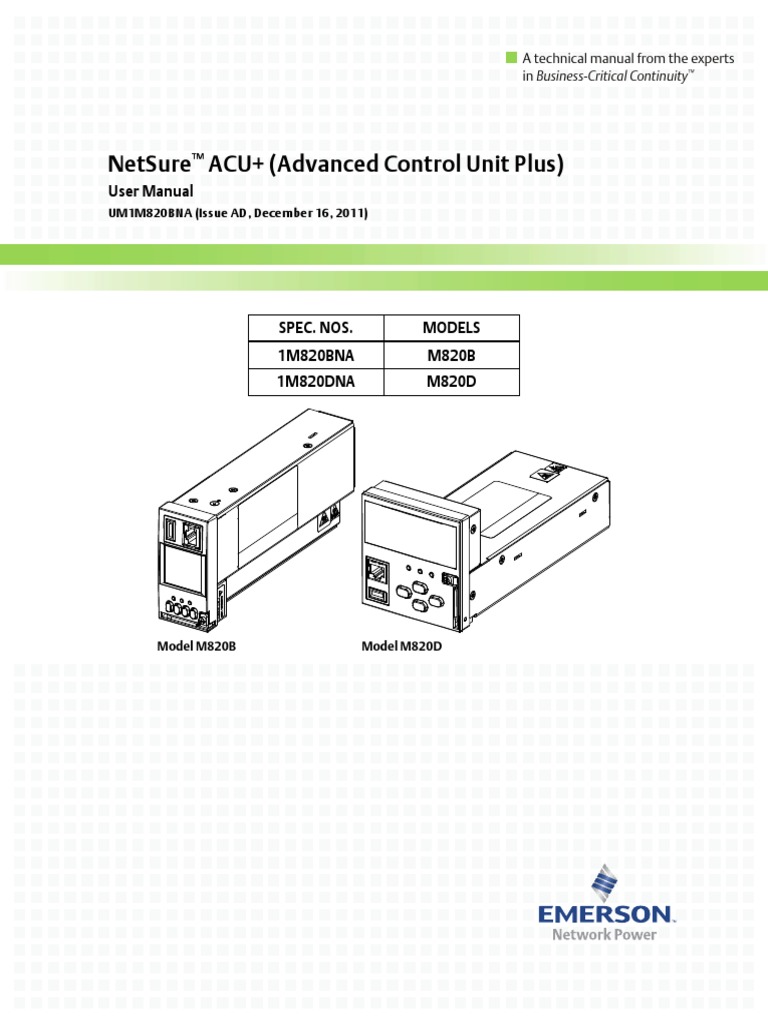 Netsure Rev AD ACU PDF Battery Charger Battery (Electricity)