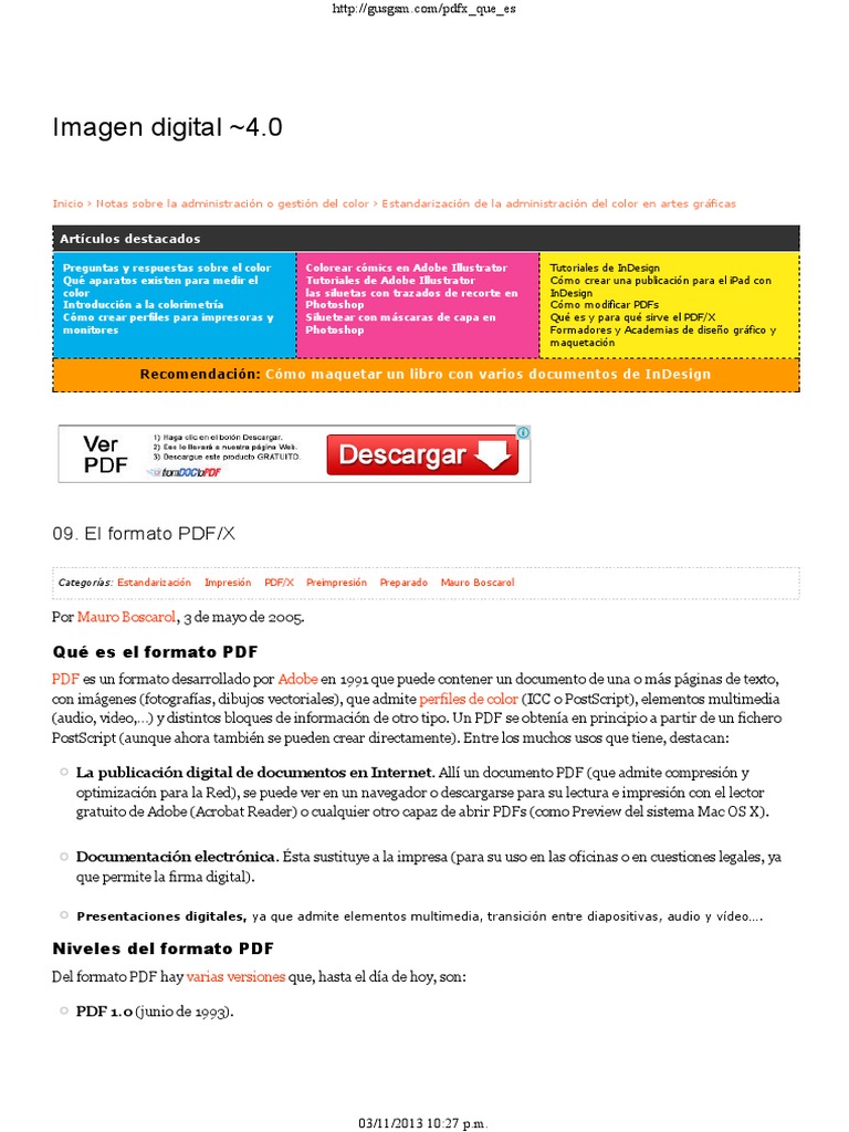 El Formato PDF - X | PDF | Adobe Systems | Adobe InDesign