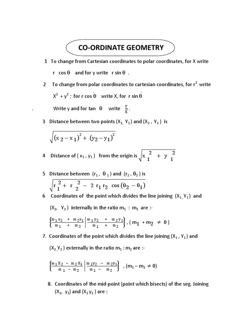 12th STD Formula | PDF | Ellipse | Line (Geometry)