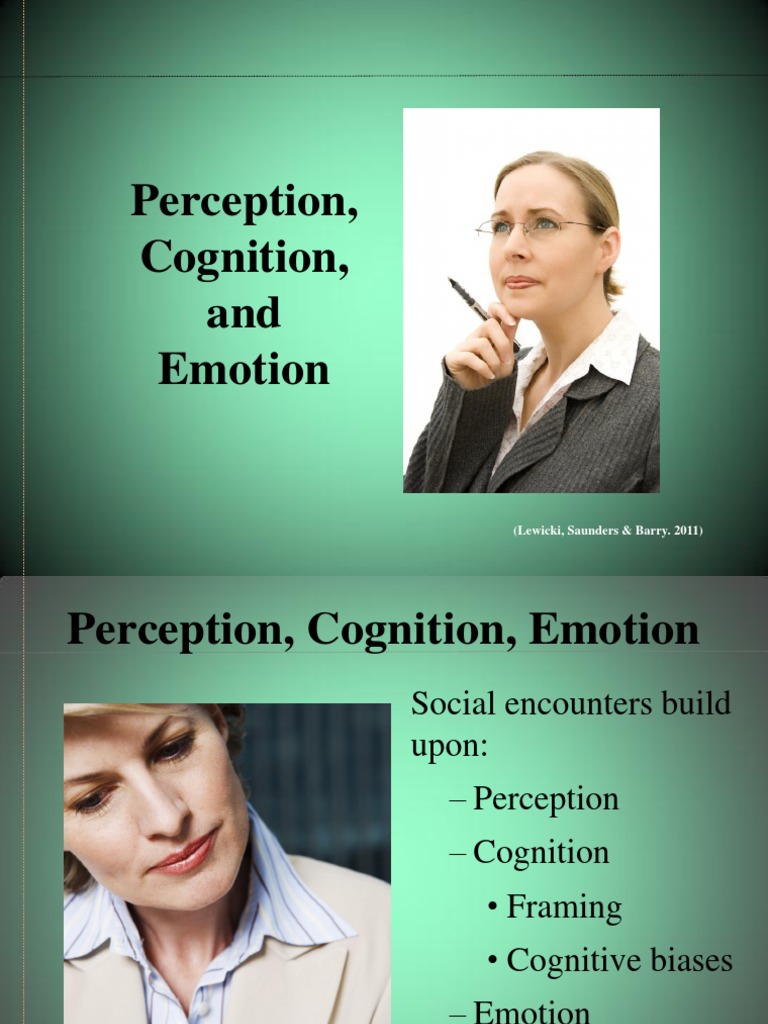 Perception, Cognition & Emotion | PDF | Framing (Social Sciences) | Bias
