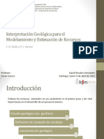 Interpretaci n Geol Gica Para El Modelamiento y Estimaci n de Recursos