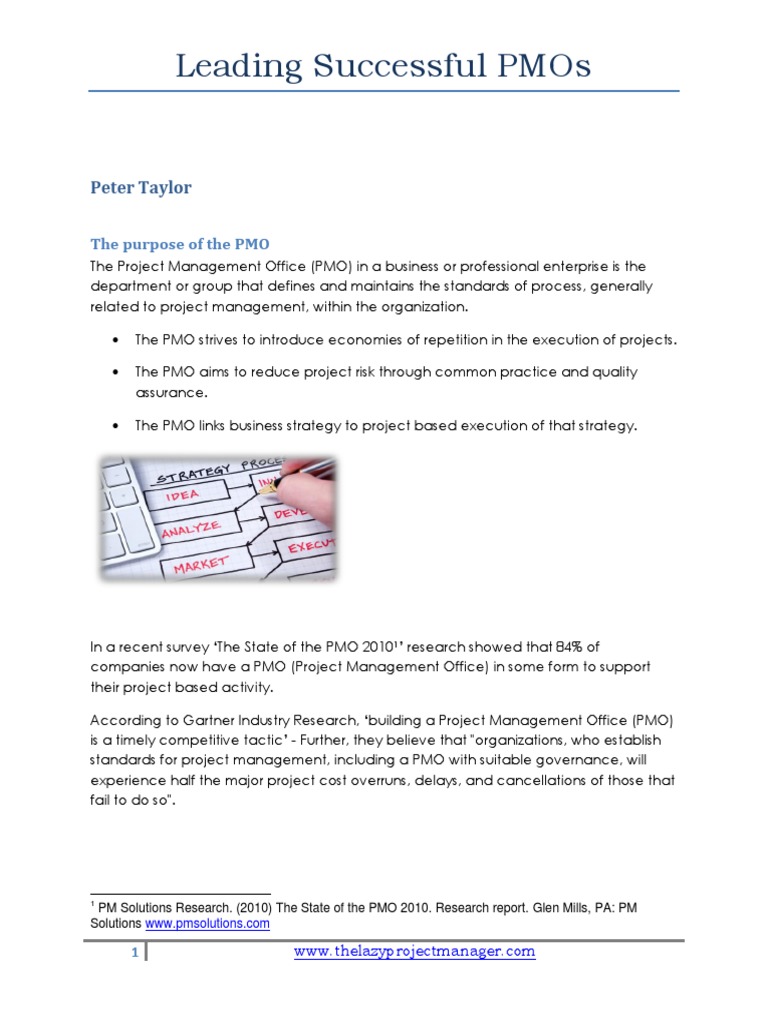Understanding PMO Types and Roles | PDF | Project Management | Business