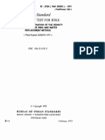 Is 2720 ( Part 33 ) - 1971 Methods of Test for Soils Part 33 Determination of the Density in-place by the Ring and Water Replacement Method