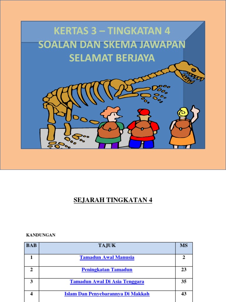 Soalan Dan Jawapan Sejarah Tingkatan 4 Bab 3 - Contoh IK