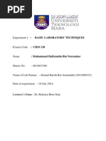 Lab Report Chemist Chapter 1