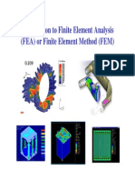Introduction To Finite Element Analysis y (FEA) or Finite Element Method (FEM)