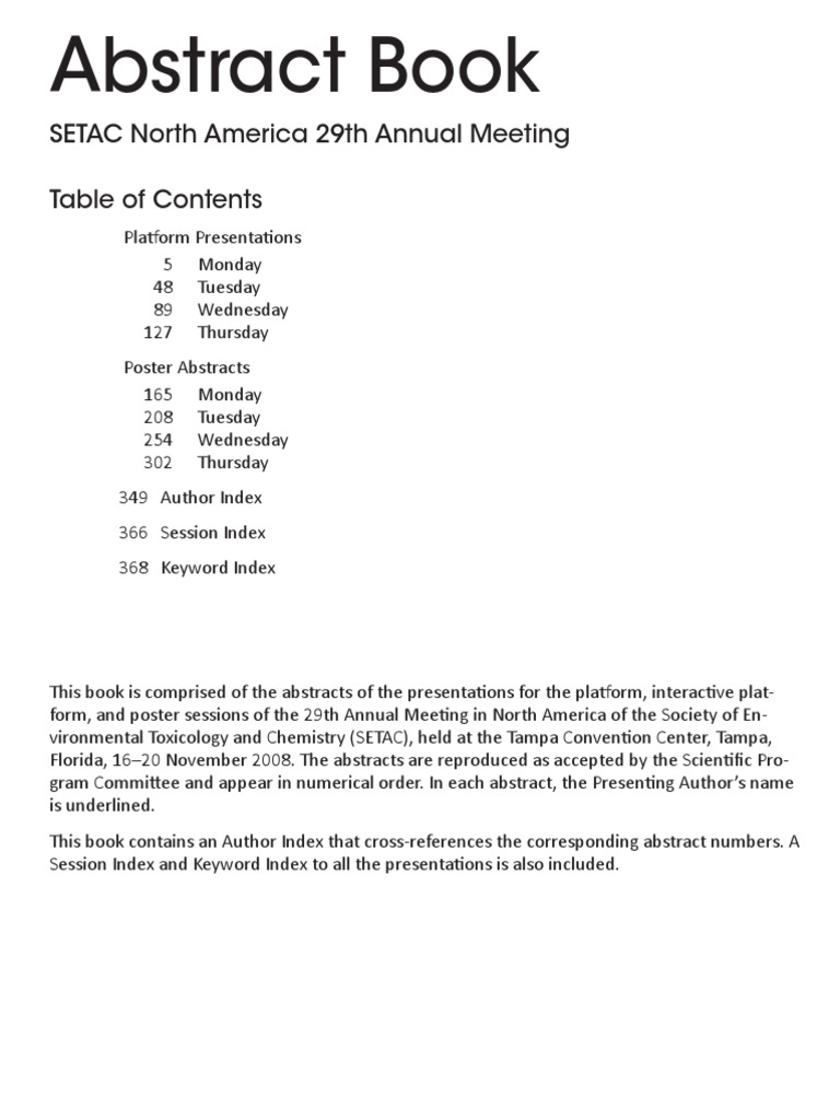 2008 North America Abstract - Book | PDF | Life Cycle Assessment ...