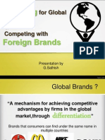 Global Branding Strategies & Competing with Foreign Brands