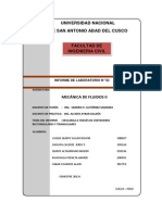 Informe de Fluidos II Vertederos