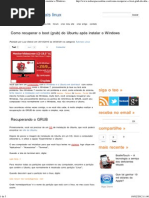 Como Recuperar o Boot (Grub) Do Ubuntu Após Instalar o Windows