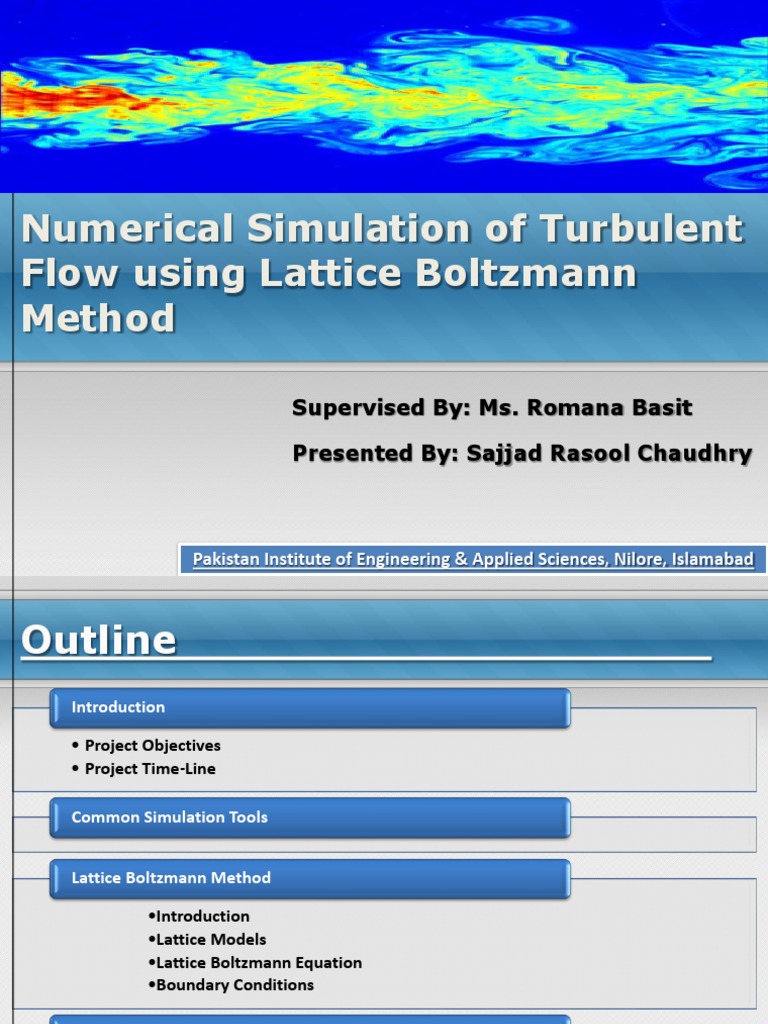 Turbulent Flow Simulation via LBM | PDF | Fluid Dynamics | Turbulence