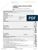 Application Form For Higher Degree Research 2013 v2