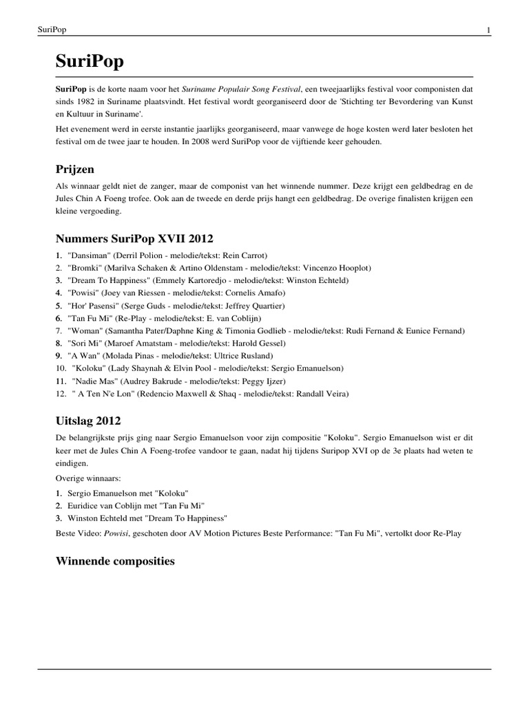Suripop | PDF
