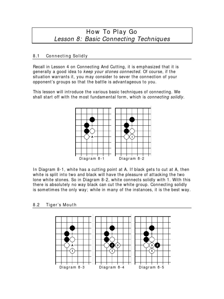 How To Play Go, Lesson 8 PDF Cognition