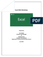 Excel 2013 Workshop
