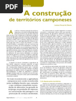 A Construção de Territorios Camponeses