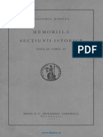 Analele Academiei Române. Memoriile Secţiunii Istorice. Seria 3. Tomul 11 (1931)