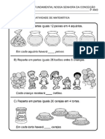 Escola Fundamental atividades matemática