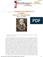 Heidegger, Martin - Encuentros Con Ortega y Gasset