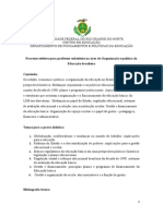 DFPE - Organização e Política Da Educação Brasileira