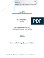 Unidad 1. Dirección Estratégica en Las Empresas Del Ramo Turístico