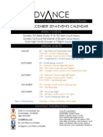 DV Nce: August - December 2014 Events Calendar