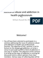 Substance Abuse and Addiction in Health Professionals