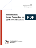 Hong Kong Institute of Certified Public Accountants - Accounting Guideline 5 - Merger Accounting For Common Control Combinations 2008