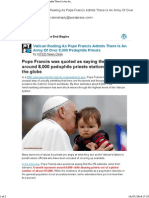 (New Post) Vatican Reeling As Pope Francis Admits There Is An Army of Over 8,000 Pedophile Priests