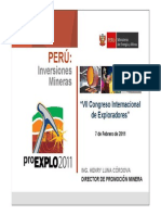 Proexplo 2011 - Inversiones Mineras en El Peru