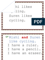 Rishi Likes Cycling. Suren Likes Cycling