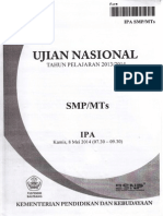 NASKAH SOAL UN (Ujian Nasional) IPA SMP TH 2014 PAKET - 09