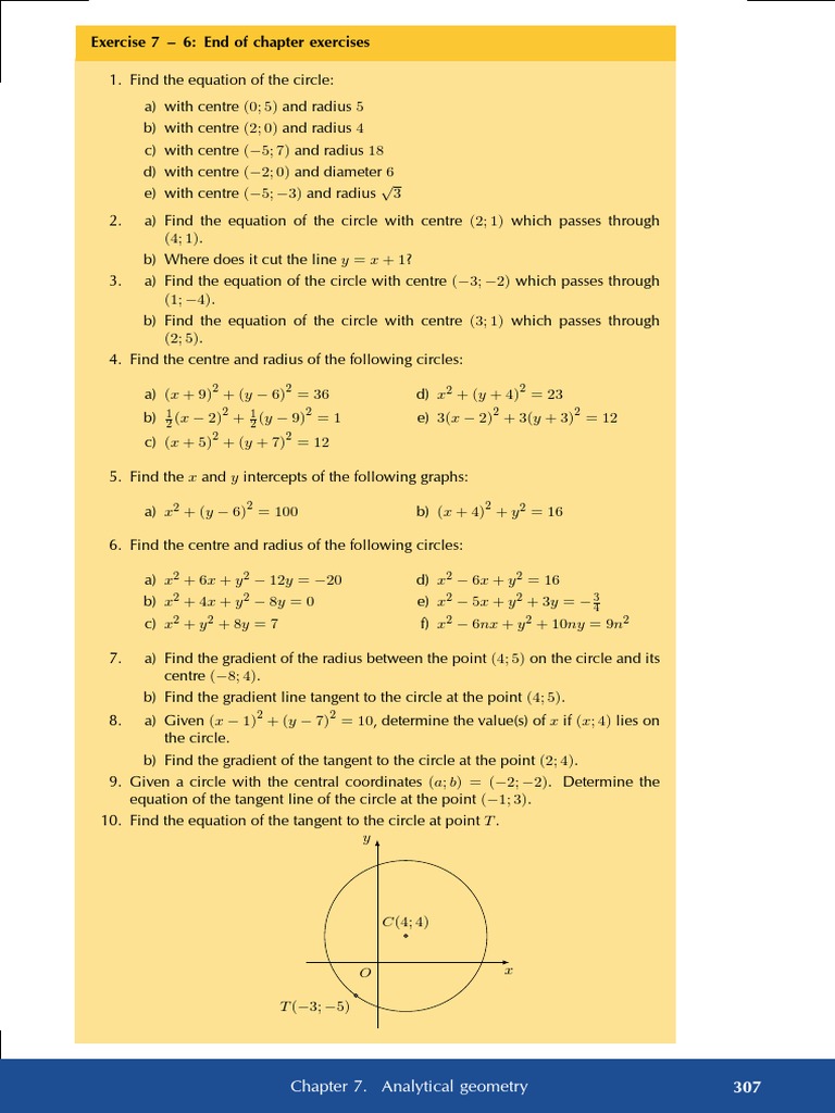 307 Chapter 7. Analytical Geometry | PDF