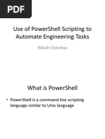 Use of PowerShell Scripting To Automate Engineering Tasks