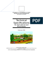 Technical Specifications: For Agricultural and Rural Roads