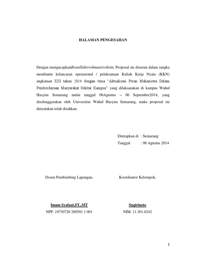 Proposal KKN | PDF | Ilmu Sosial | Seni