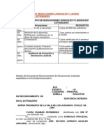 Recocimiento de Resoluciones Judiciales y Laudos Expedidos en El Extranjero